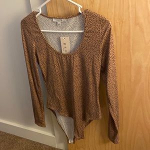 Nude Patterned Bodysuit